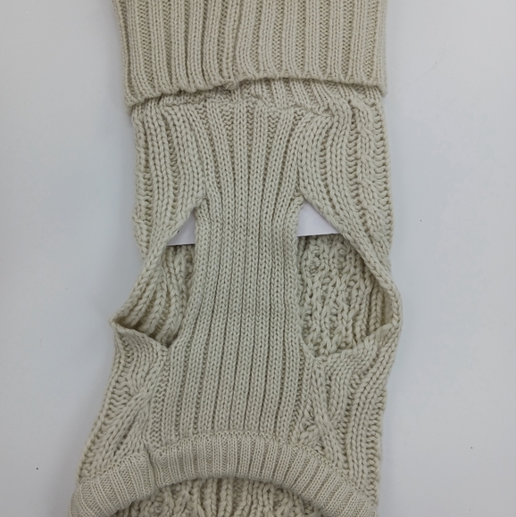 Boots & Barkley Beige Pet Sweater Chunky Knit Size Large Winter Comfy Dog - Picture 3 of 6